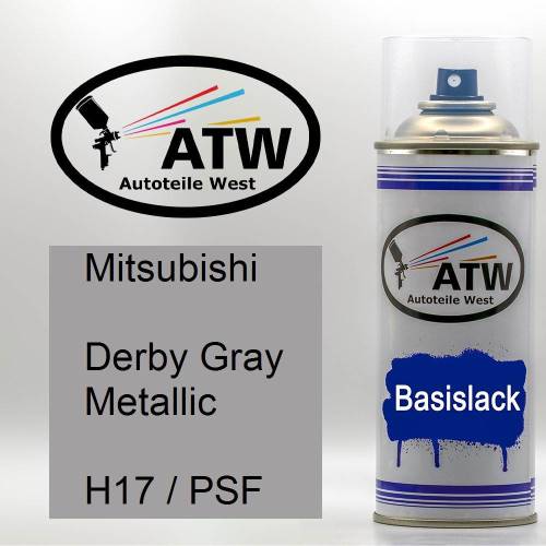 Mitsubishi, Derby Gray Metallic, H17 / PSF: 400ml Sprühdose, von ATW Autoteile West.